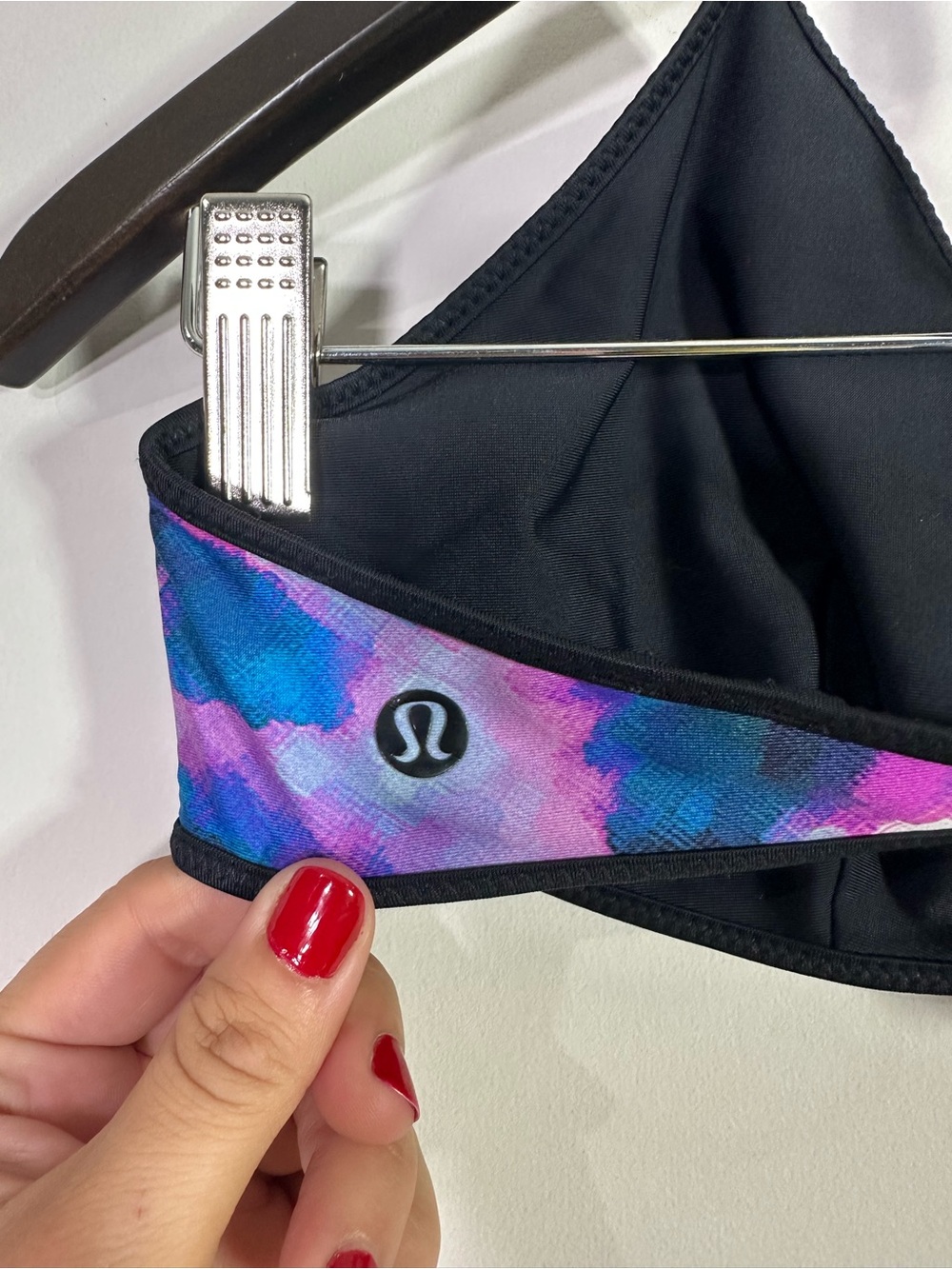 Lululemon Water Surf to Sand Reversible Two-Piece Purple Black Bikini Swimsuit - Picture 5 of 9